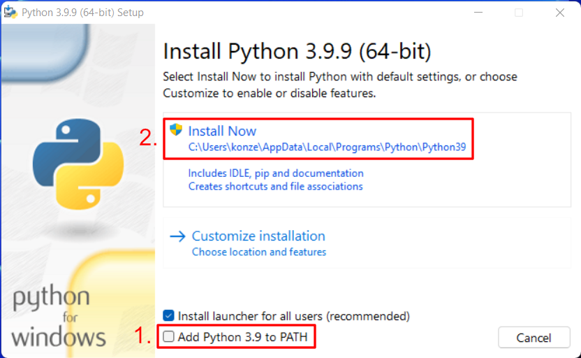 Python Installer add to PATH