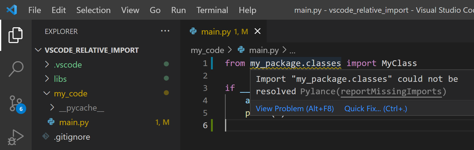 VSCode Import could not be resolved