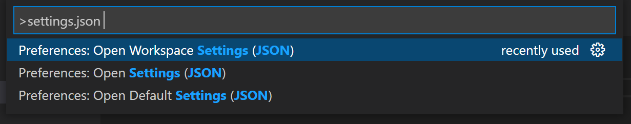 VSCode Workspace Settings