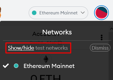 MetaMask Show Test Networks
