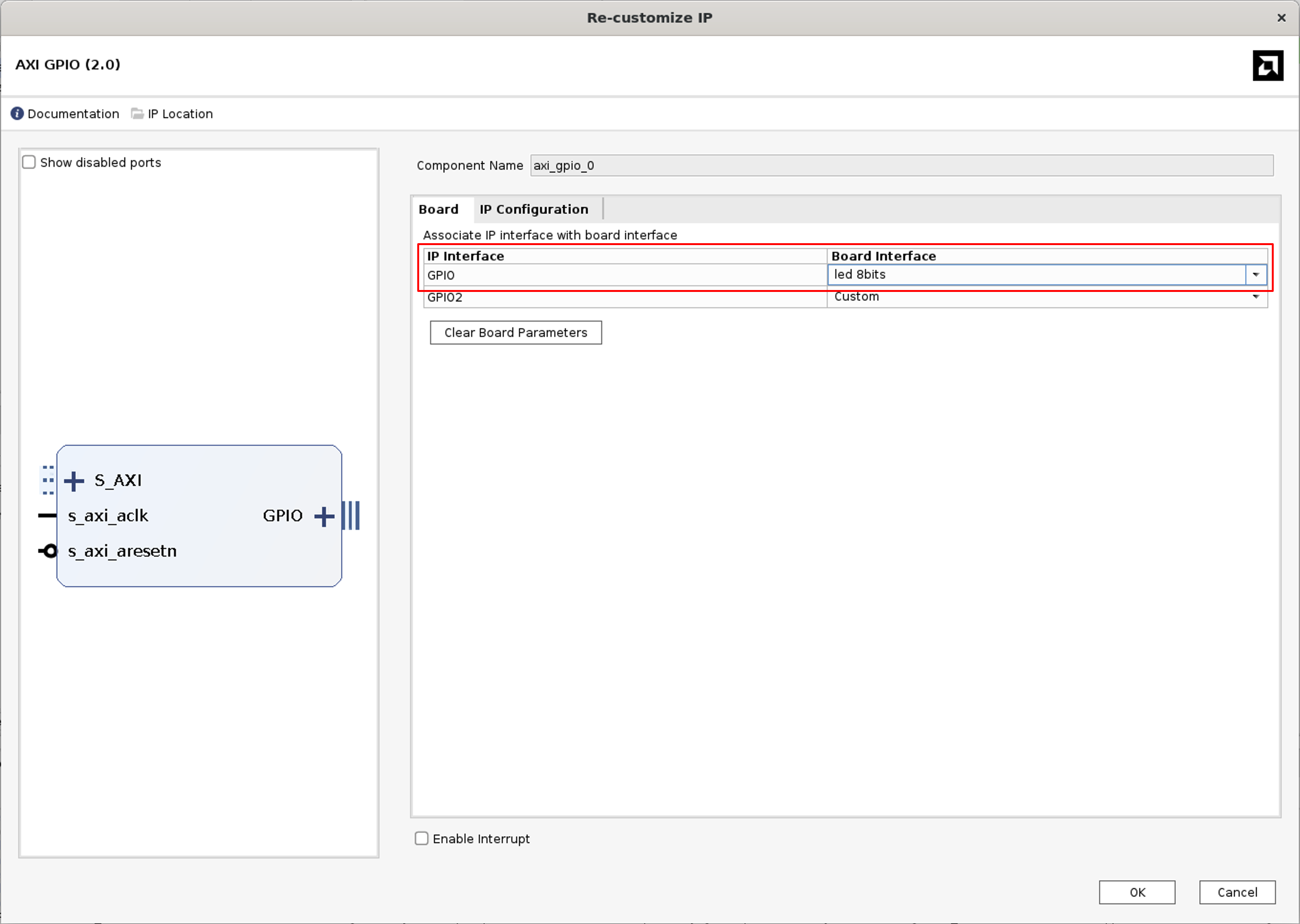 Vivado Block Design customize AXI GPIO