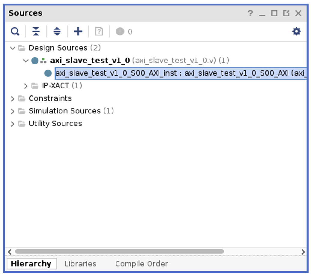 Vivado Open AXI Slave Verilog File