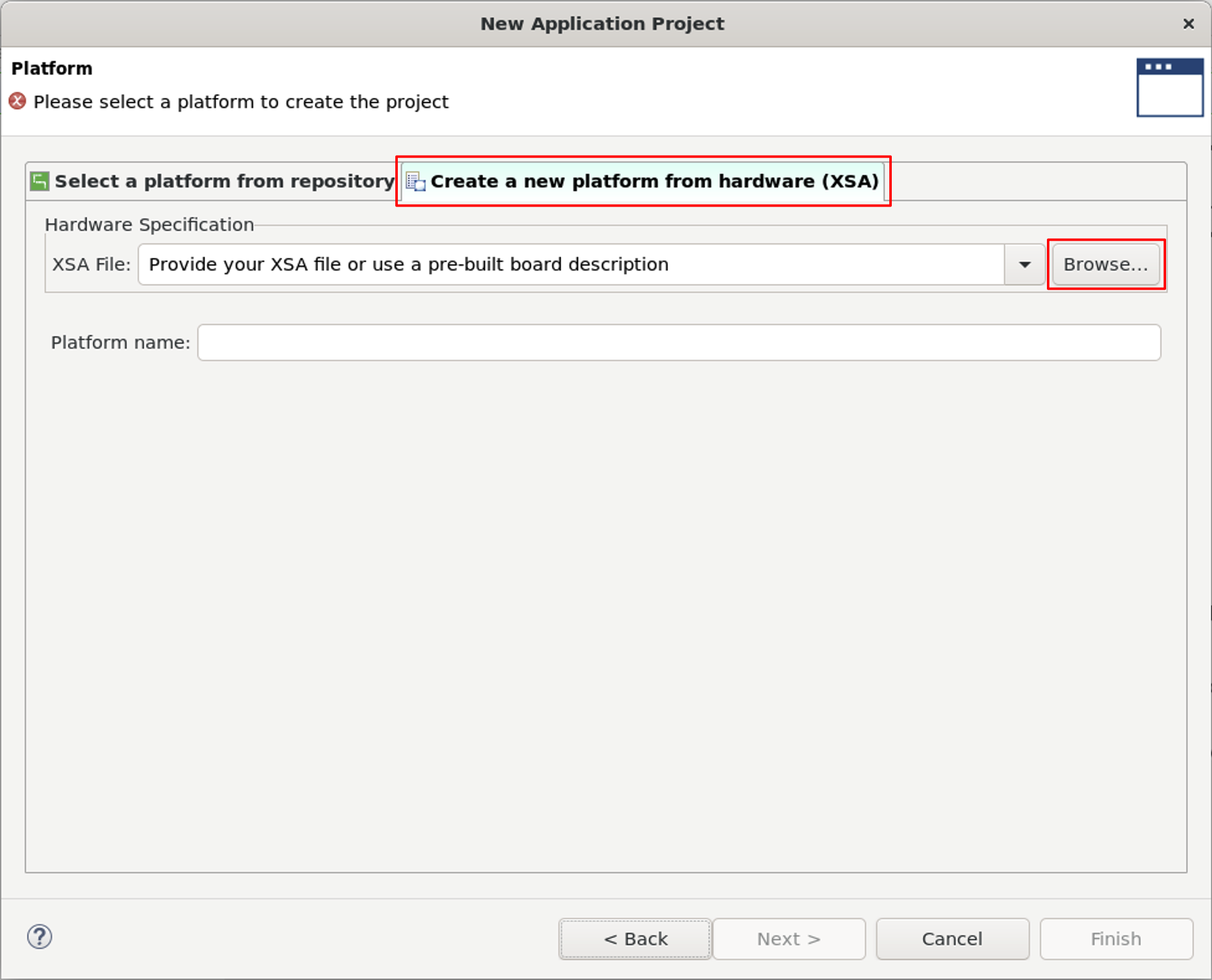 Vitis Select XSA File