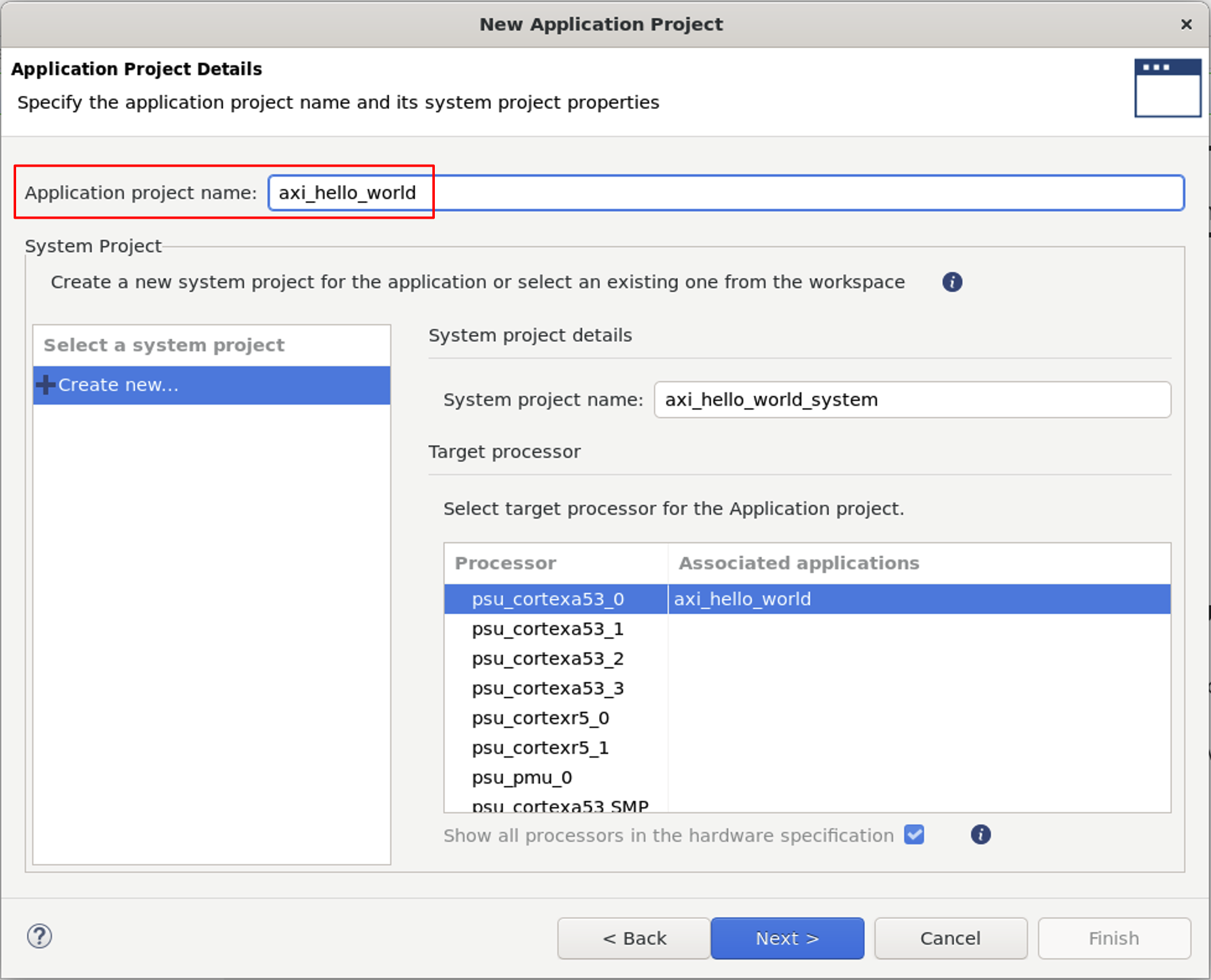 Vitis Application Name