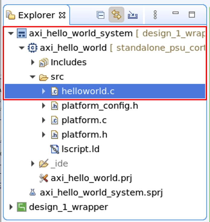 Vitis Hello World C-File