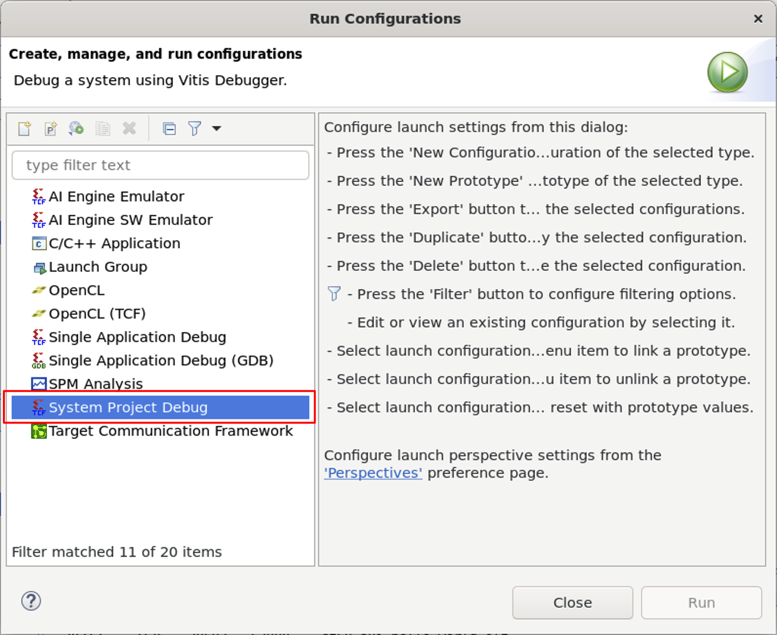 Vitis System Debug Project